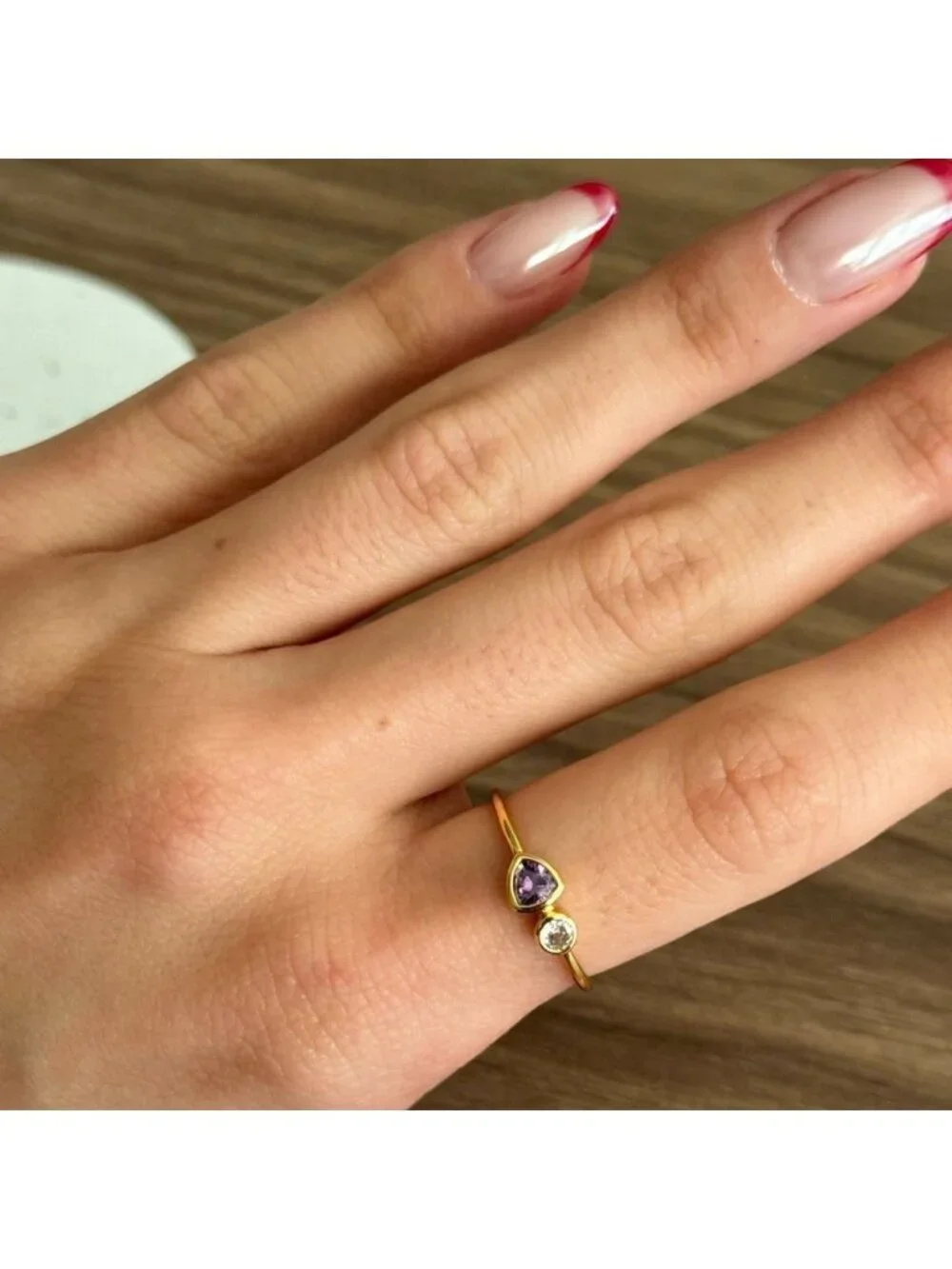 Purple Stone Ring Q727